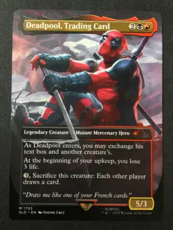 MTG Secret Lair Drop Series #1753 Deadpool, Trading Card LP - Image 1