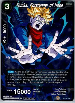 Trunks, Forerunner of Hope P-139 Promotion Cards - Dragon Ball Super - NM - Image 1