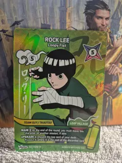 Rock Lee 117/130 V Players Promo Naruto Mythos TCG Card - Image 1