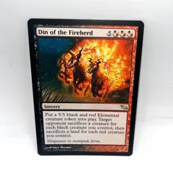 Din of the Fireherd 184 Rare Shadowmoor Magic: The Gathering Lightly Played - Image 1