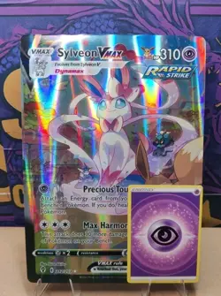 Jumbo Custom Made pokemon Card Sylveon VMAX. Not Original TCG for Display Only - Image 2