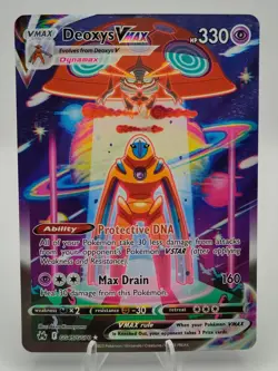 Pokemon Deoxys VMAX Full Art Holo Card GG45/GG70 Crown Zenith Ultra Rare 330 HP - Image 1