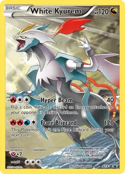 Pokemon White Kyurem XY81 XY Full Art Promo Holo 120 HP English Dragon Card - Image 1