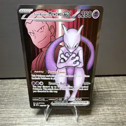 Pokemon Team Rocket's Mewtwo EX Ultra Rare Sv10 Holo 213/182 280 HP - Image 1