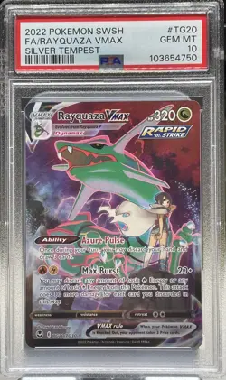 RAYQUAZA VMAX #TG20/TG30 2022 POKEMON SILVER TEMPEST TRAINER GALLERY PSA 10 - Image 1