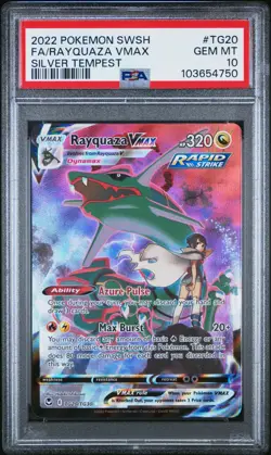 RAYQUAZA VMAX #TG20/TG30 2022 POKEMON SILVER TEMPEST TRAINER GALLERY PSA 10 - Image 3
