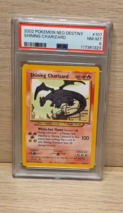 Pokemon Shining Charizard ✨🔥Neo Destiny Holo #107 PSA 8 - Image 1