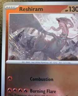 Reshiram 017/094 Reverse Holo Rare Phantasmal Flames Pokemon TCG - Image 2