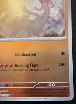 Reshiram 017/094 Reverse Holo Rare Phantasmal Flames Pokemon TCG - Image 5