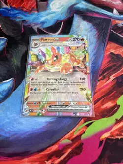 Pokemon TCG Flareon EX 014/131 Prismatic Evolutions Holo Double Rare - Image 1