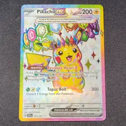 Pokemon TCG- Pikachu ex - 219/191 - SV08: Surging Sparks (SSP) Ultra Rare NM - Image 1
