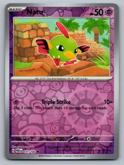Pokemon TCG SV04: Paradox Rift Natu 071/182 Reverse Holo - Image 1