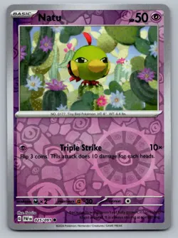 Pokemon TCG SV: Paldean Fates Natu 025/091 Reverse Holo - Image 1