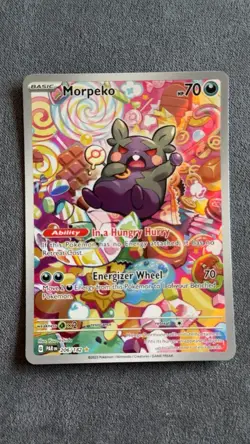 Pokemon Morpeko Illustration Rare Full Art Holo 206/182 SV04: Paradox Rift 70 HP - Image 1