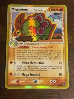 Pokemon Meganium Delta Species Dragon Frontiers Holo Rare 4/101 2006 - Image 1