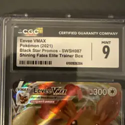 2021 Pokemon Eevee VMAX Black Star Promo SWSH087 CGC 9 Mint - Image 5