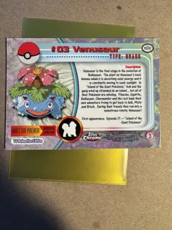 Pokemon TCG Topps Chrome Venusaur #03 Holo Mint condition Red Label - Image 4