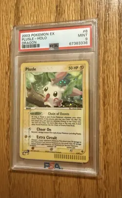 PLUSLE-HOLO - 2003 POKEMON EX DRAGON - PSA 9 MINT - Image 1
