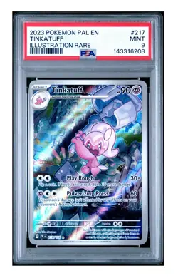 PSA 9 2023 POKEMON PAL EN-PALDEA EVOLVED | ILLUSTRATION RARE TINKATUFF 217 - Image 1