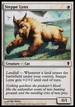 Steppe Lynx - Light Play MTG Zendikar - Image 1