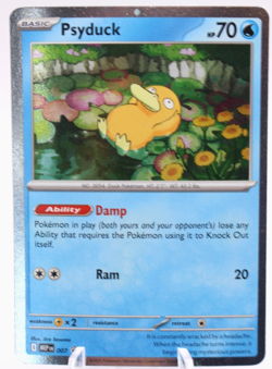Pokemon TCG Psyduck MEP Black Star Promo #007 Cosmo Holo Mega Evolution - Image 1