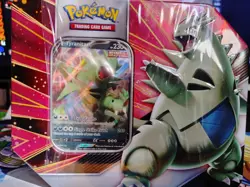Pokemon TCG Tyranitar V Strikers Factory Sealed 5-Pack Tin - Image 1