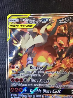 Reshiram & Charizard GX SM201 Sm Holo Black Star Promo Pokemon - Image 3