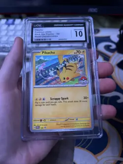CGC 10 Pokemon Pikachu 2024 World Championships Promo - SVP: 190 Gem Mint - Image 1