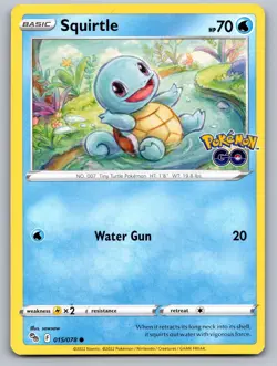 Squirtle 015/078 Common Pokemon GO Pokemon Near Mint - Image 1