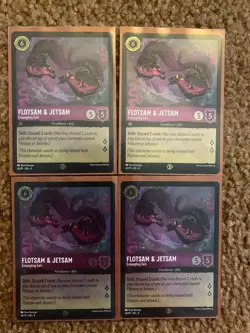 Disney Lorcana FLOTSAM & JETSAM Entangling Eels GEN CON Foil Promo x4 Playset - Image 1