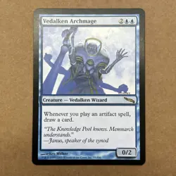 MTG Vedalken Archmage, English Magic the Gathering Mirrodin 2003 NM - Image 1