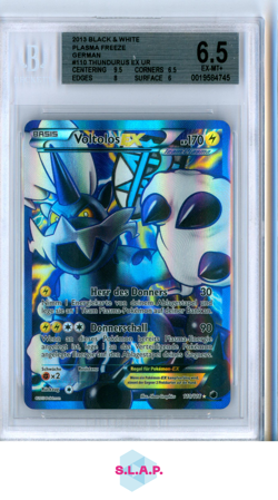 THUNDURUS EX UR 2013 POKEMON BLACK AND WHITE PLASMA FREEZE GERMAN 110 BGS 6.5 - Image 1
