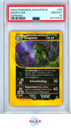 DESPOTAR POP 2 GERMAN POKEMON AQUAPOLIS 2003 40 PSA 10 - Image 1