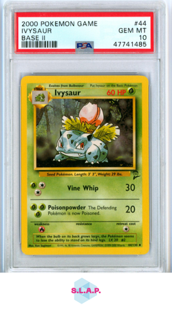 IVYSAUR POKEMON 44/130 2000 BASE SET 2 - ENGLISH PSA 10 - Image 1