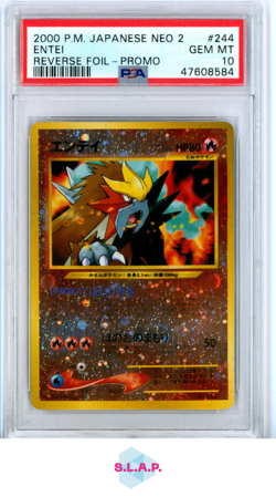 ENTEI POKEMON 244 2000 NEO 2 REVERSE JAPANESE PSA 10 - Image 1