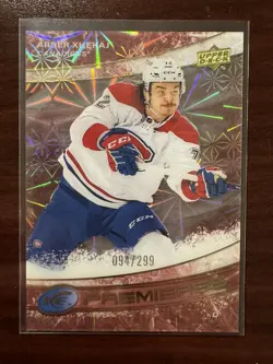 2022-23 Upper Deck Ice Arber Xhekaj SP CLEAR Ice Premieres #/299 Canadiens - Image 1