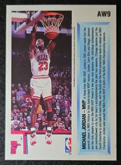 1992-93 Upper Deck Michael Jordan #AW9 Award Winner Holograms Bulls - Image 2