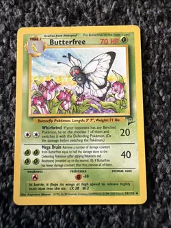 Pokemon TCG Butterfree Base Set 2 Unlimited Uncommon Card 34/130 - Image 1
