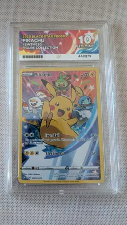 Pokemon Pikachu SWSH020 Black Star Promo 2020 Figure Collection Full Art Ace 10 - Image 1