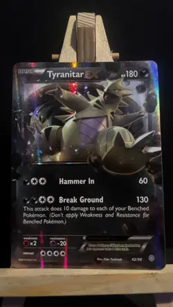 Pokemon TCG Tyranitar EX Ancient Origins Ultra Rare Card #42/98 - Image 1