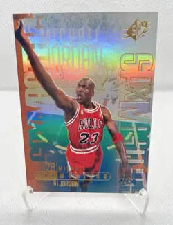 2000-01 Upper Deck MICHAEL JORDAN SPX MASTERS HOLO FOIL SP INSERT M1 RARE!! 🐺🔥 - Image 2