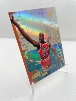 2000-01 Upper Deck MICHAEL JORDAN SPX MASTERS HOLO FOIL SP INSERT M1 RARE!! 🐺🔥 - Image 3