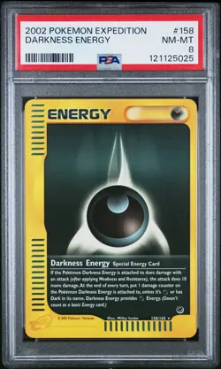 2002 POKEMON EXPEDITION #158 DARKNESS ENERGY PSA 8 - Image 1