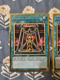 Magical Dimension x3 Gold Rare MGED-EN040 Gold Rare 1st Edition Yugioh - Image 2