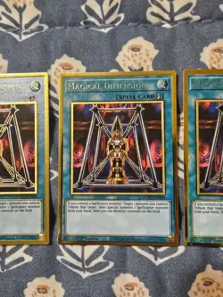 Magical Dimension x3 Gold Rare MGED-EN040 Gold Rare 1st Edition Yugioh - Image 3