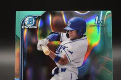 2022 Bowman Draft Chandler Simpson 1st Aqua Lava Auto /199 Tampa Bay Rays - Image 2