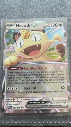 Meowth EX 62/88 : Double Rare - Perfect Order NM - Image 1