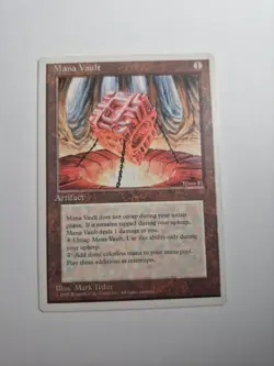MTG Mana Vault 4th Edition 1995 Rare Artifact Magic the Gathering Mark Tedin - Image 2