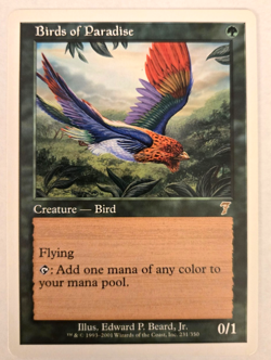 Birds of Paradise - 7th Edition MTG Magic the Gathering NM - Image 1