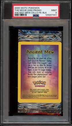 Pokemon Ancient Mew Movie 2000 Sealed Cello Pk. BLK PSA 9 Mint - Image 1